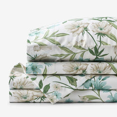 Gardenia Mist Premium Smooth Wrinkle-Free Sateen Bed Sheet Set - Cream Multi, Full