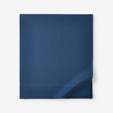 Classic Ultra-Cozy Cotton Velvet Flannel Flat Bed Sheet - Slate Blue, Queen