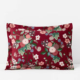 Dahlia Classic Cool Cotton Percale Sham - Dark Red, King