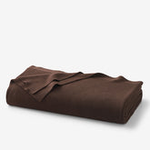 Classic All Season Breathable Cotton Knit Blanket - Brown, King/Cal. King