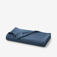 Gossamer Cotton Throw - Sapphire