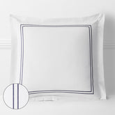 Dorset Stripe Luxe Smooth Egyptian Cotton Sateen Sham - Blue, Euro