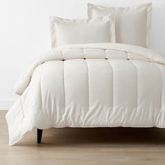 Classic Smooth Sateen Solid Comforter - Ivory, Twin/Twin XL