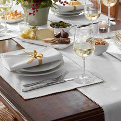 Pom Fringe Table Runner - Metallic Gold, 16 in. x 90 in.