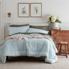 Classic Cool Cotton Percale Comforter - Pale Blue, Twin/Twin XL