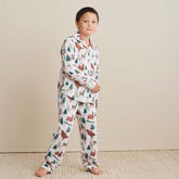 Family Flannel Kid's Button-Down Pajama Set - Winter Skating Animals, 2T