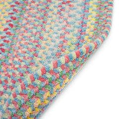 Garden Stripe Reversible Braided Cotton Rug - Blue, 7' x 7' Round