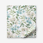 Gardenia Mist Premium Smooth Wrinkle-Free Sateen Flat Bed Sheet - Cream Multi, Queen