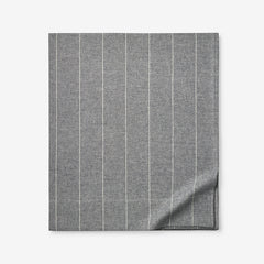 Bromley Premium Ultra-Cozy Cotton Flannel Flat Bed Sheet - Smoke Stripes, Twin/Twin XL