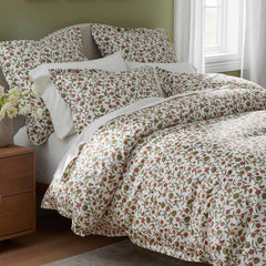 Garden Florals Premium Smooth Wrinkle-Free Sateen Pillowcase Set - Cream Multi, Standard