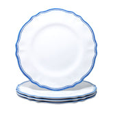 Maison Melamine Dinner Plates, Set of 4 - White/Blue