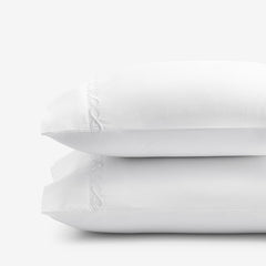 Marcella Premium Smooth Egyptian Cotton Sateen Pillowcase Set - White, Standard