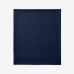 Premium Cool Supima® Cotton Percale Flat Bed Sheet - Navy, Full