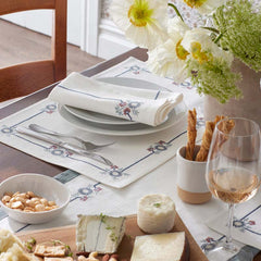 Floral Placemats, Set of 4 - Floral Border