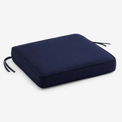 Rain Boxed Edge Replacement Chair Cushion - Navy, 20 in. x 20 in.