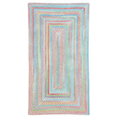 Garden Stripe Reversible Braided Cotton Rug - Blue, 2' x 8' Runner