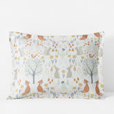 Forest Animals Classic Cool Organic Cotton Percale Sham - Ivory Multi, Standard
