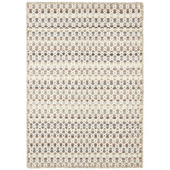 Poppy Handwoven Wool Rug - Natural, 5' x 8'