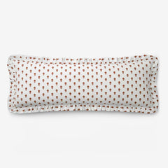 Flowers Decorative Lumbar Pillow Cover - Flowers Nutmeg, 14 in. x 40 in.