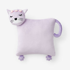 Plush Character Pillow - Lavender Cat
