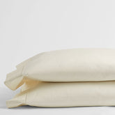 Premium Smooth Organic Cotton Sateen Pillowcase Set - Ivory, Standard
