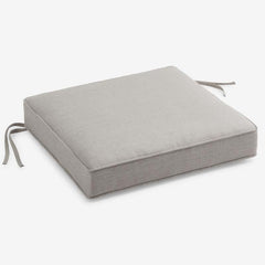 Rain Boxed Edge Replacement Chair Cushion - Silver, 21 in . x 19 in.