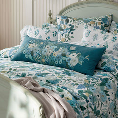 Garden Party Classic Cool Cotton Percale Comforter - Teal, King/Cal. King