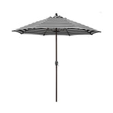 Round Outdoor Patio Umbrella, Aluminum with Auto Tilt Crank - Black Finish, Cabana Classic, 7.5'