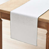 Pom Fringe Table Runner - Green, 16 in. x 108 in.