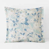 Clemencia Classic Cool Cotton Percale Sham - Floral Pale Blue, Euro