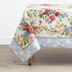 Garden Floral Cotton Tablecloth - Natures Bouquet, 70 in. x 120 in.