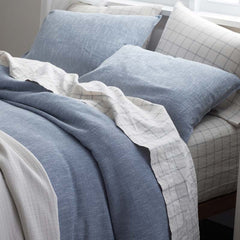 Mini Waffle Duvet Cover - Denim Blue, Full/Queen