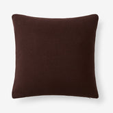 Classic All Season Breathable Cotton Knit Decorative Pillow Cover - Brown