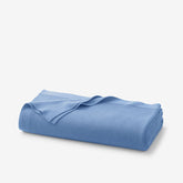 Classic All Season Breathable Cotton Knit Throw - Blue