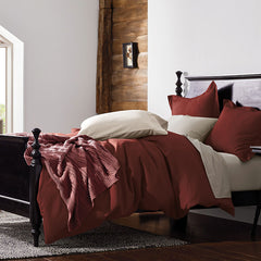 Classic Ultra-Cozy Cotton Velvet Flannel Sham - Rust, King
