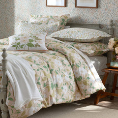 Clemencia Classic Cool Cotton Percale Sham - Floral Peach Blossom, Standard