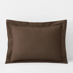 Brushed Cotton Sham - Coffee, Standard