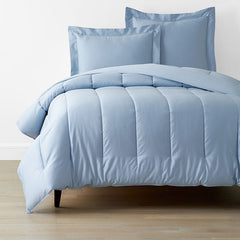 Classic Smooth Sateen Solid Comforter - Light Blue, King/Cal King