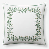 Climbing Vines Decorative Square Pillow Cover - Green/White