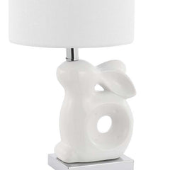 Ceramic Animal Table Lamp - White, Bunny