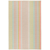 Ana Ticking Washable Rug - Aqua, 2' x 8'