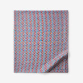 Butti Floral Premium Smooth Sateen Flat Bed Sheet - Red/Blue, Queen