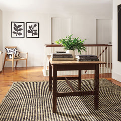 Kuba Handwoven Jute Rug - Black, 2' x 3'