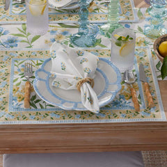 Garden Floral Cotton Placemats, Set of 4 - Gardenia Mist
