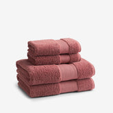 Regal Egyptian Cotton 4-Piece Bath & Hand Towel Set - Clay