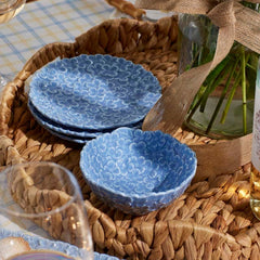 Hydrangea Appetizer Plates, Set of 4 - Blue