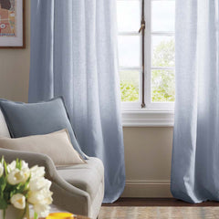 Linen Decorative Lumbar Pillow Cover - Slate Blue, 12 in. x 21 in.