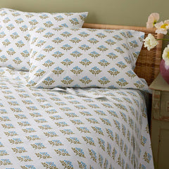 Idril Classic Cool Cotton Percale Bed Sheet Set - Flower, King