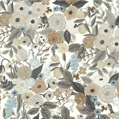 Garden Party Traditional Wallpaper - Linen Multi, Roll