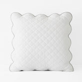 Scallop Quilted Sham - White, Euro